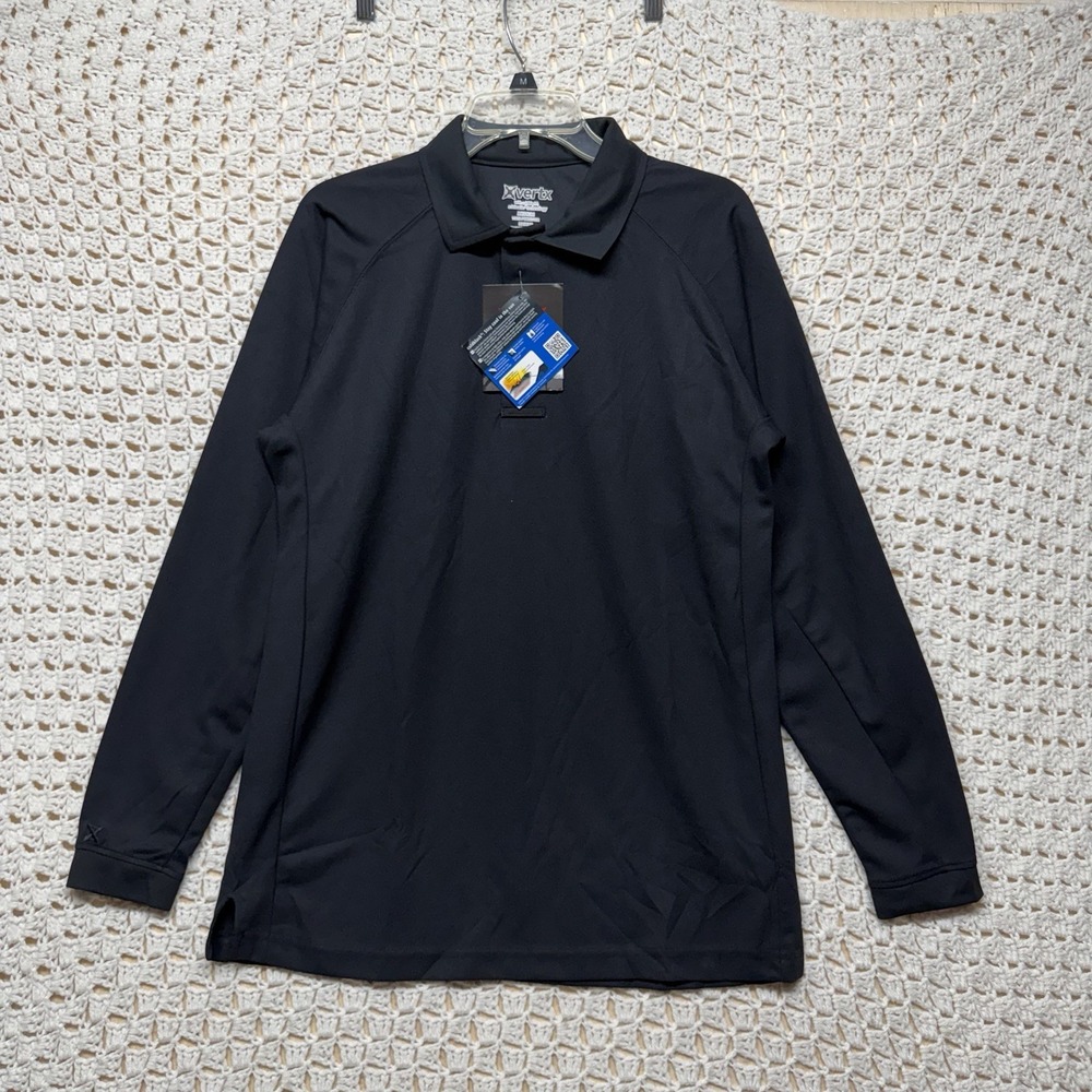 Vertx Coldblack  Shirt Mens Size M Black Long Sleeve Polo Shirt VTX4020P- NWT